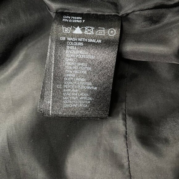 H&M Black Stretch 5 Button Front Chest/Front Pockets Fitted Suit Vest 38R - Picture 6 of 6